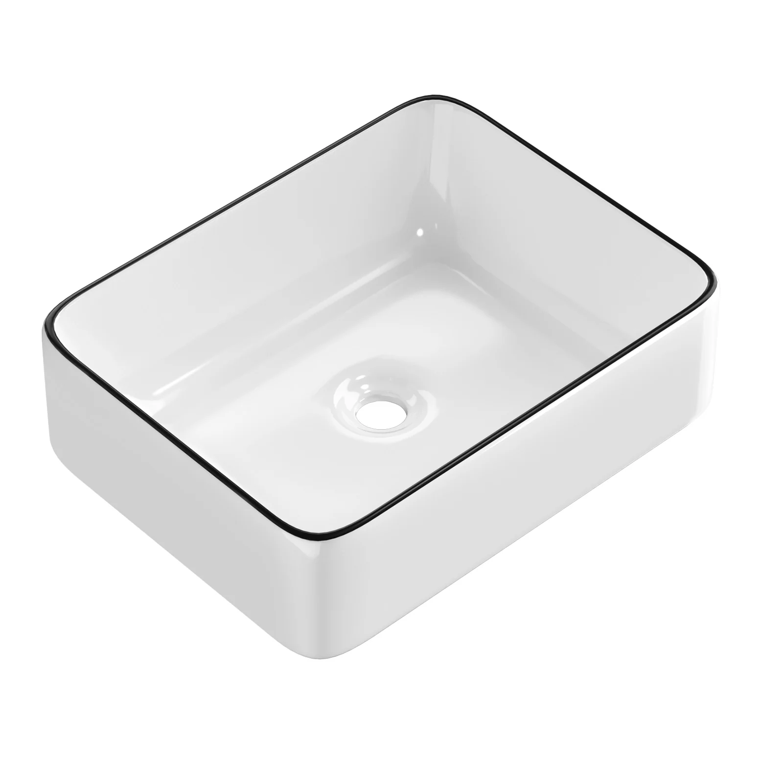 Bathroom Basin Ceramic Vanity Sink Hand Wash Bowl Above Counter 48x37cm - Nurns