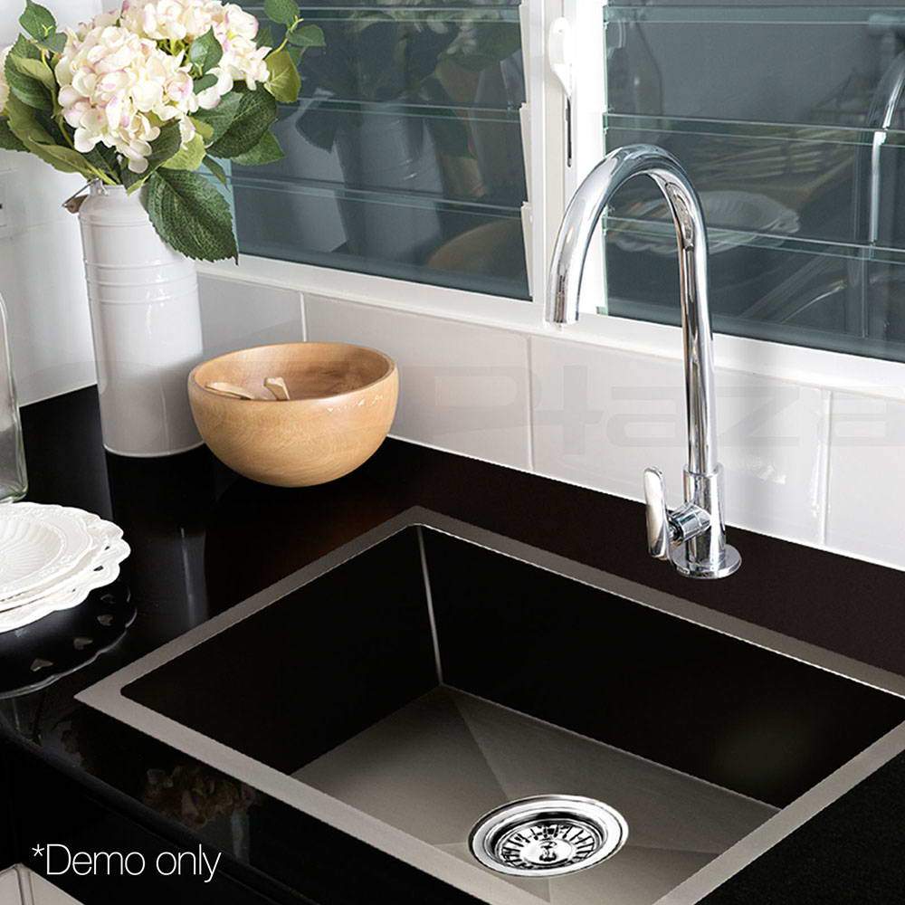 Cefito Kitchen Sink 45X30cm Stainless Steel Basin Single Bowl Black - Nurns