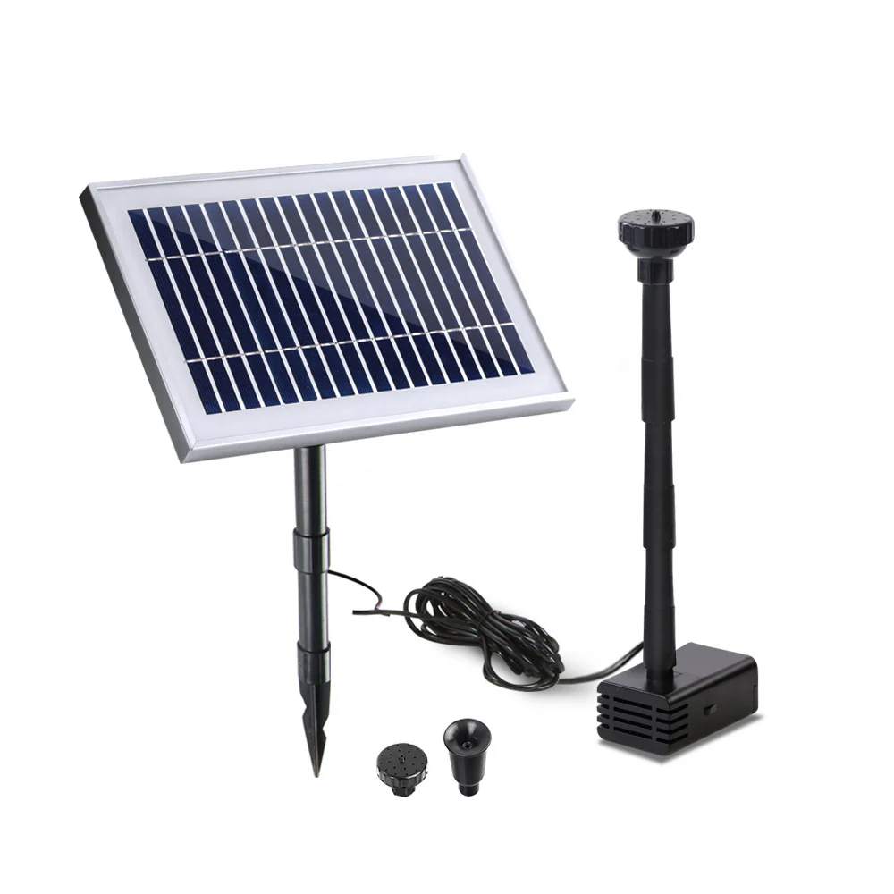 Solar Pond Pump Powered Water Outdoor Submersible Fountains Filter 4.6ft - Nurns