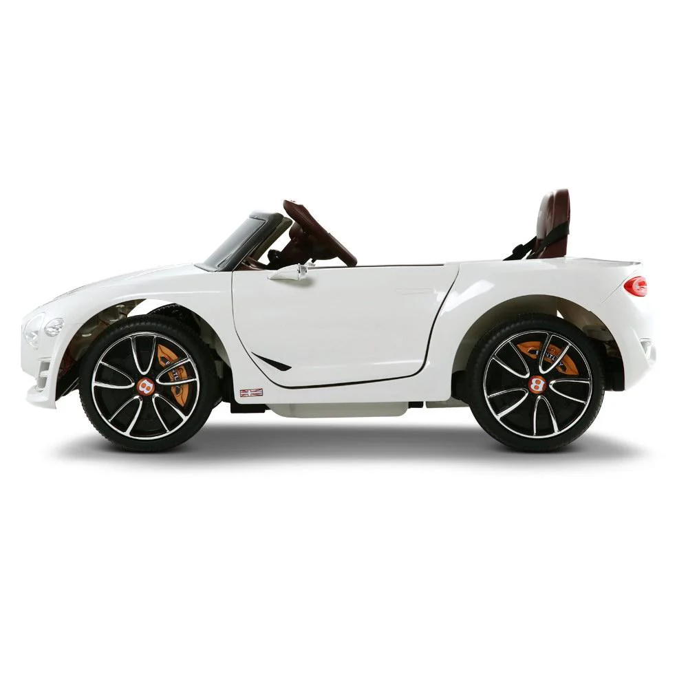 Bentley Kids Ride on Car Licensed Electric Toys 12V Battery Remote Cars - White - Nurns