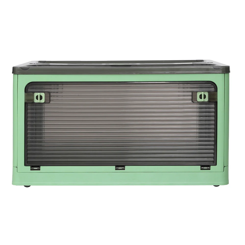 Artiss Storage Box Container Foldable Stackable 5 Sides Open Transparent 82L - Nurns