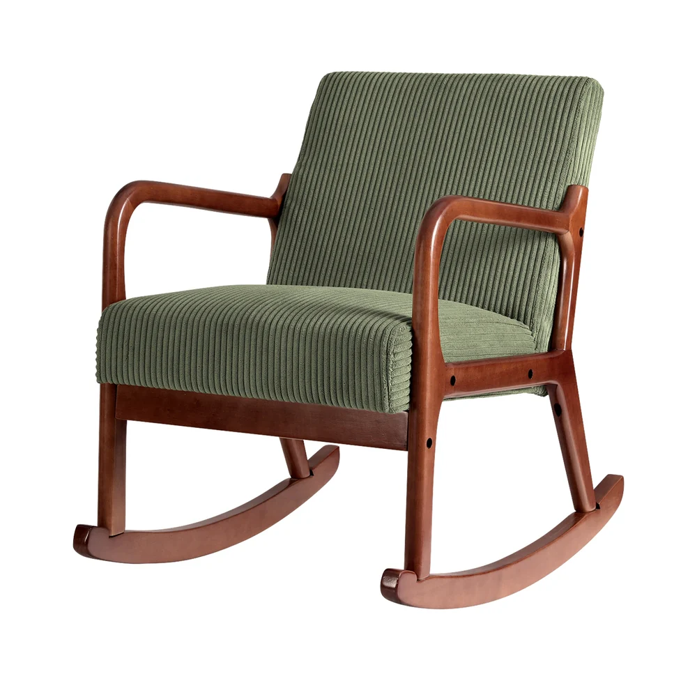 Mireille Rocking Armchair Nursing Chair - Corduroy Green - Nurns