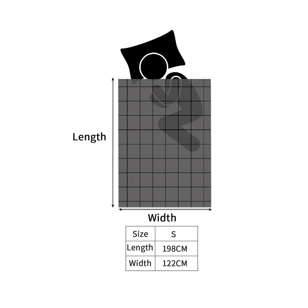 Whalen Weighted Soft Blanket Cover Single - Blue - Nurns