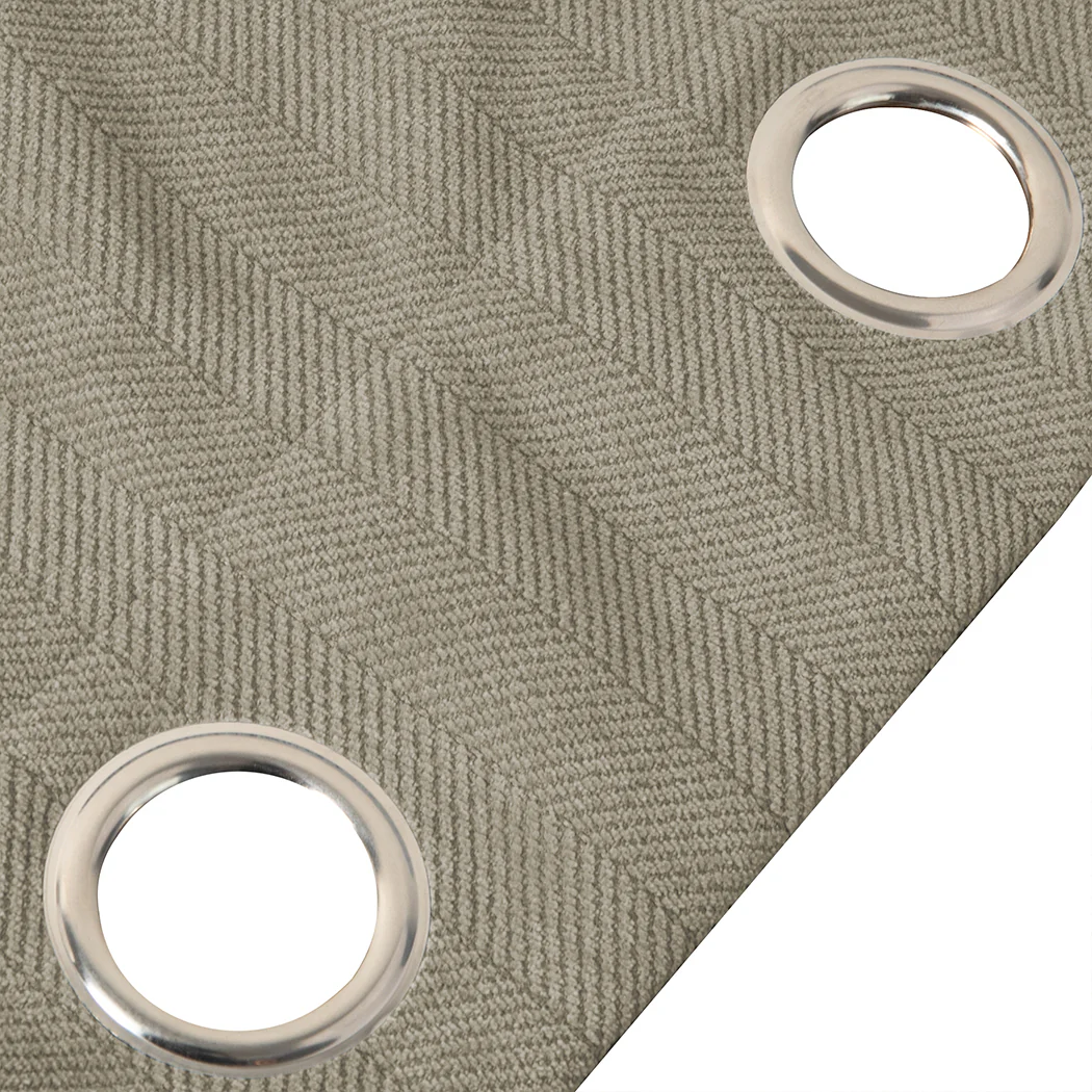 Set of 2 132x250 Blockout Curtains Chenille - Coffee - Nurns