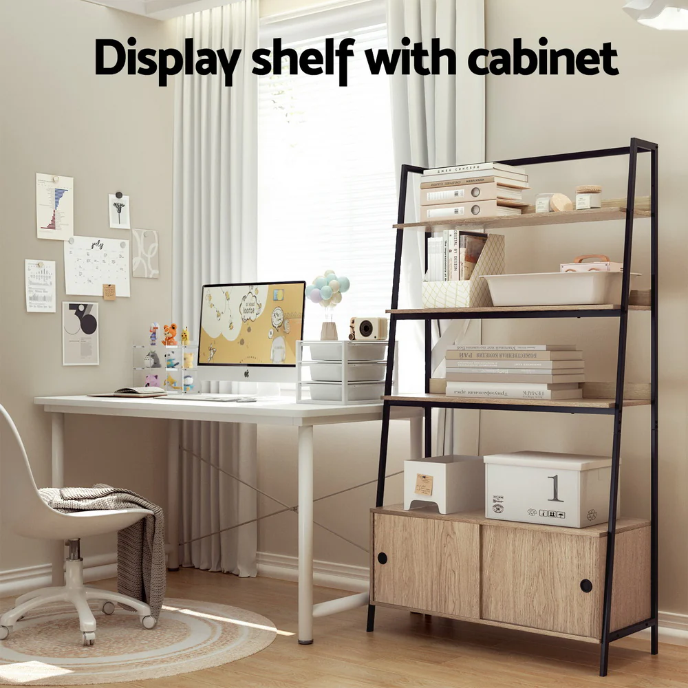 Artiss Bookshelf 5 Tier Cube Cabinet Mira Oak - Nurns