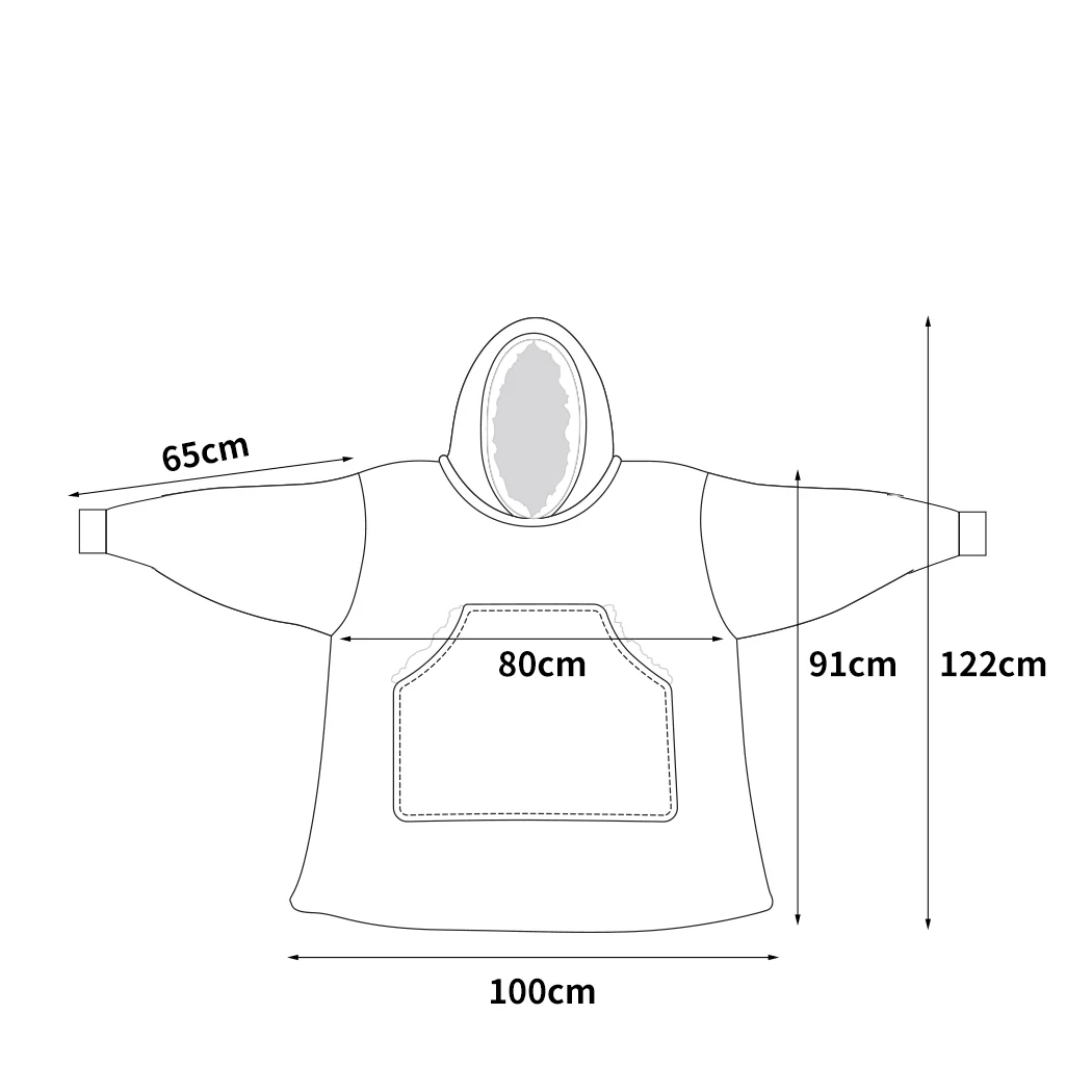 Winona Soft Blanket Plush Warm Fleece Sherpa Hoodie Sweatshirt Huggle Pajamas - Navy - Nurns