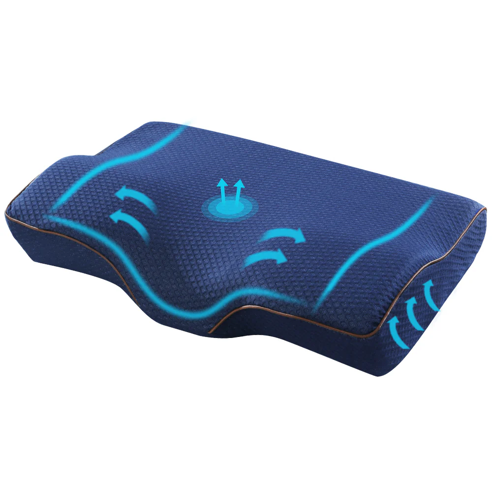 Memory Foam Contour Pillow - Navy - Nurns