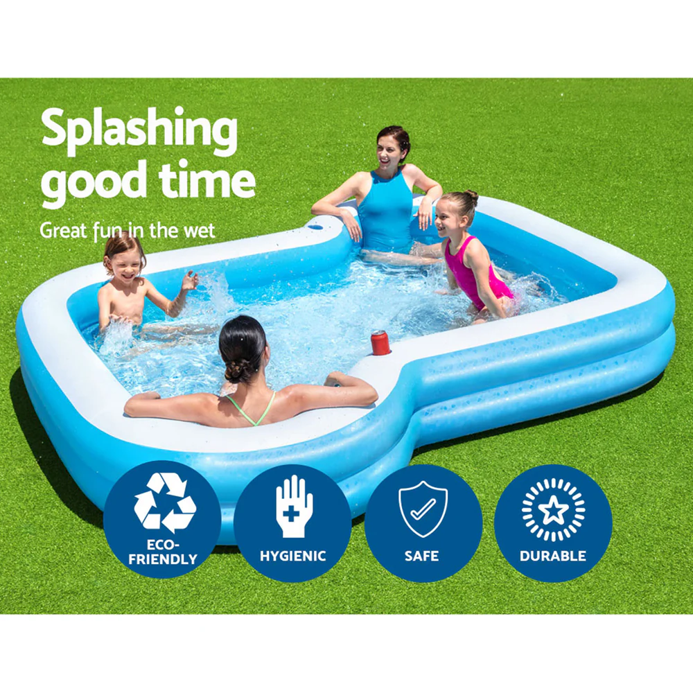 Bestway Kids Pool 305x274x46cm Inflatable Above Ground Swimming Pools 1207L - Nurns