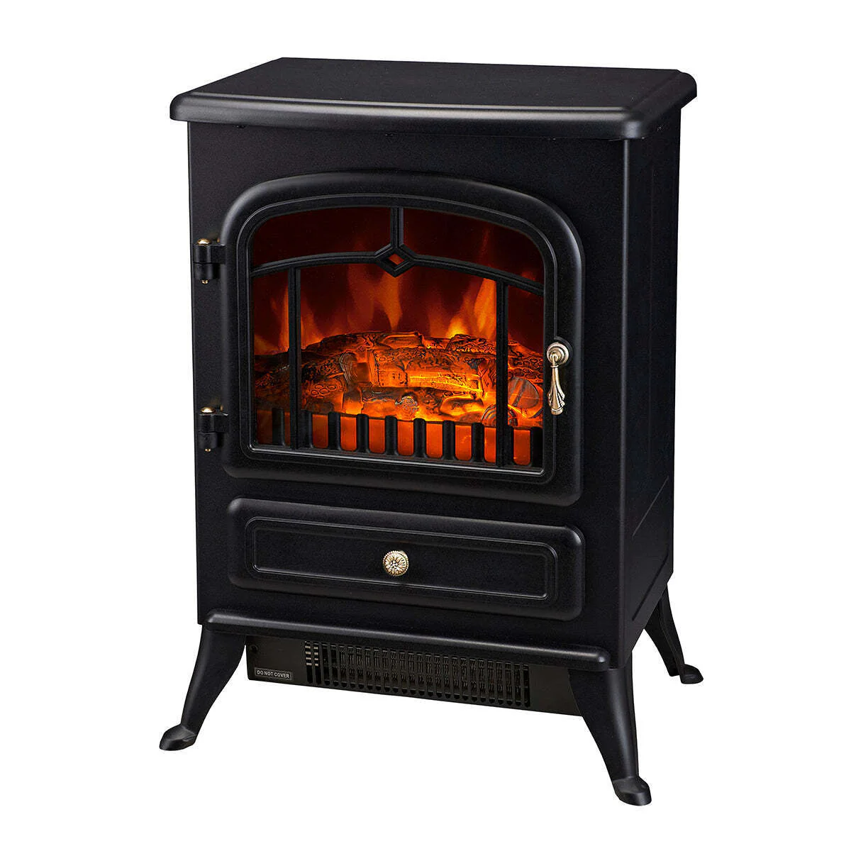 Electric Fireplace Heater with Real Flame Effect & 2 Heat Settings - Nurns