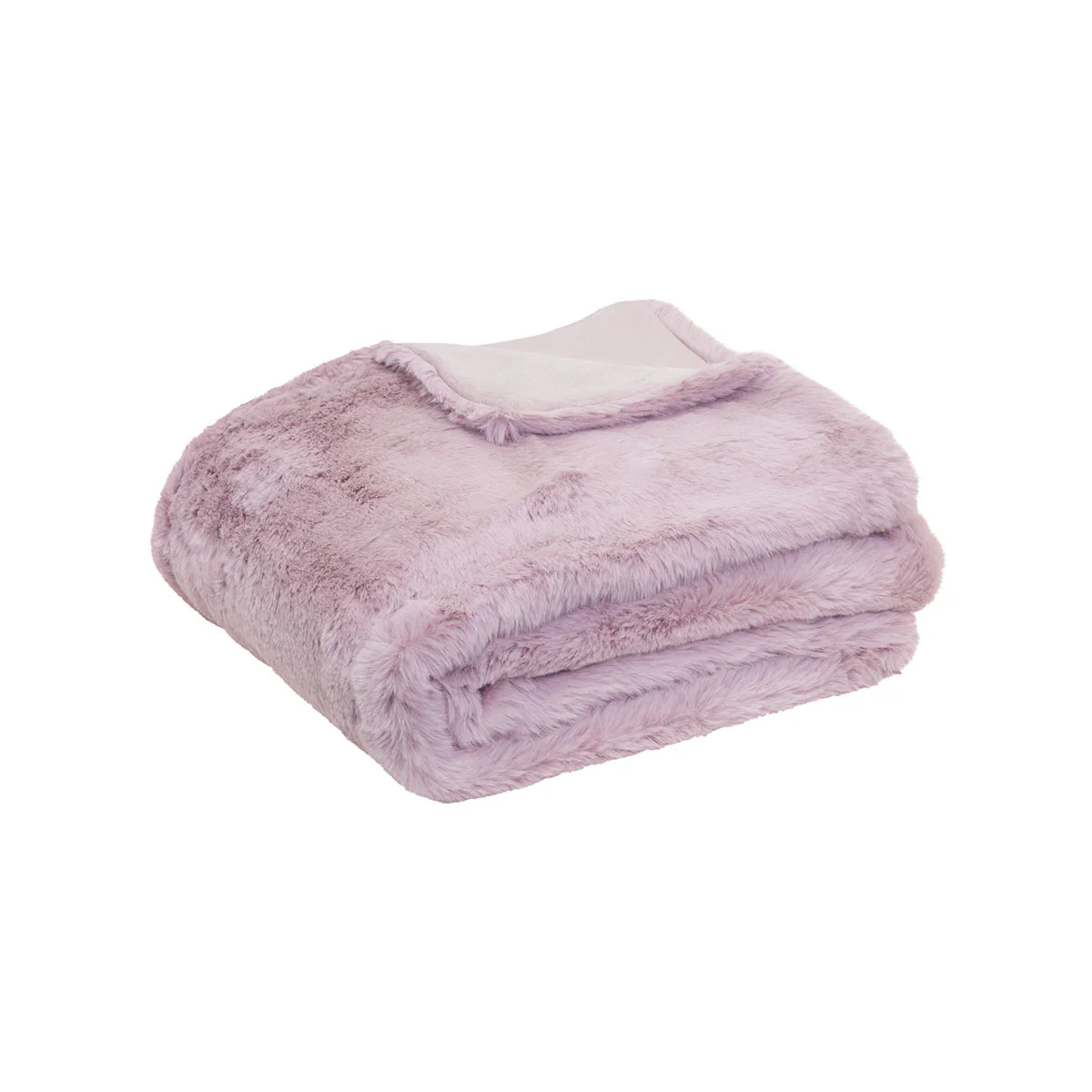 Wadi Throw Soft Blanket Faux Fur Throw Blanket - Lilac - Lilac - Nurns