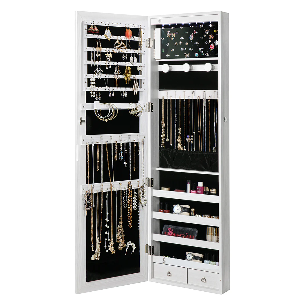 Mirror Jewellery Cabinet LED - Nurns