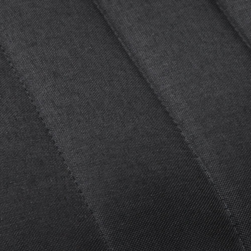 Set of 2 Corinth Faux Linen Bar Stools - Black - Nurns