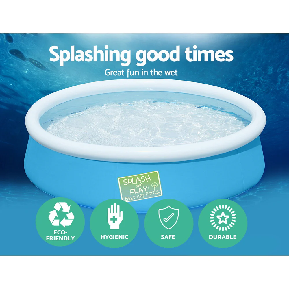 Bestway Kids Pool 152x38cm Round Inflatable Above Ground Swimming Pools 477L - Nurns