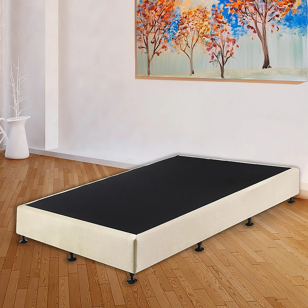 Aisha Ensemble Bed Base Linen Fabric - Natural Sand Queen - Nurns