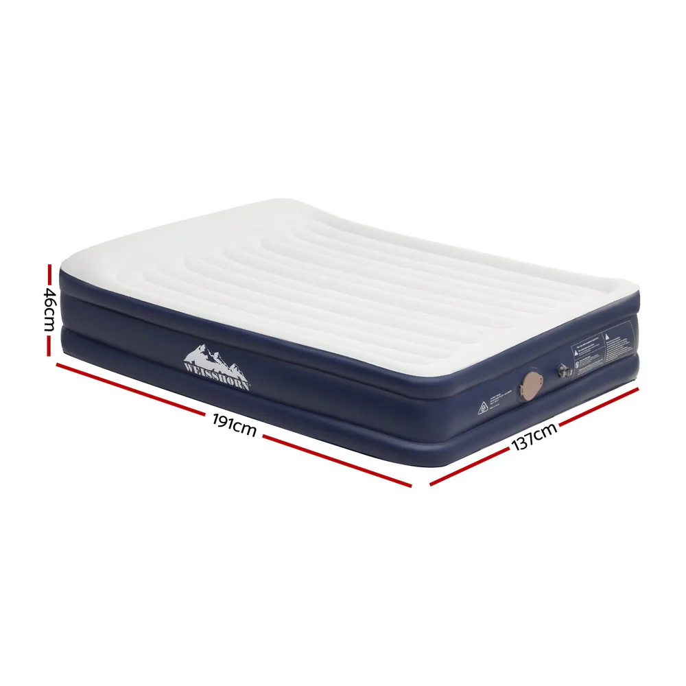 Factory Buys 46cm Air Mattress Inflatable Bed Cube Airbed - Double - Nurns