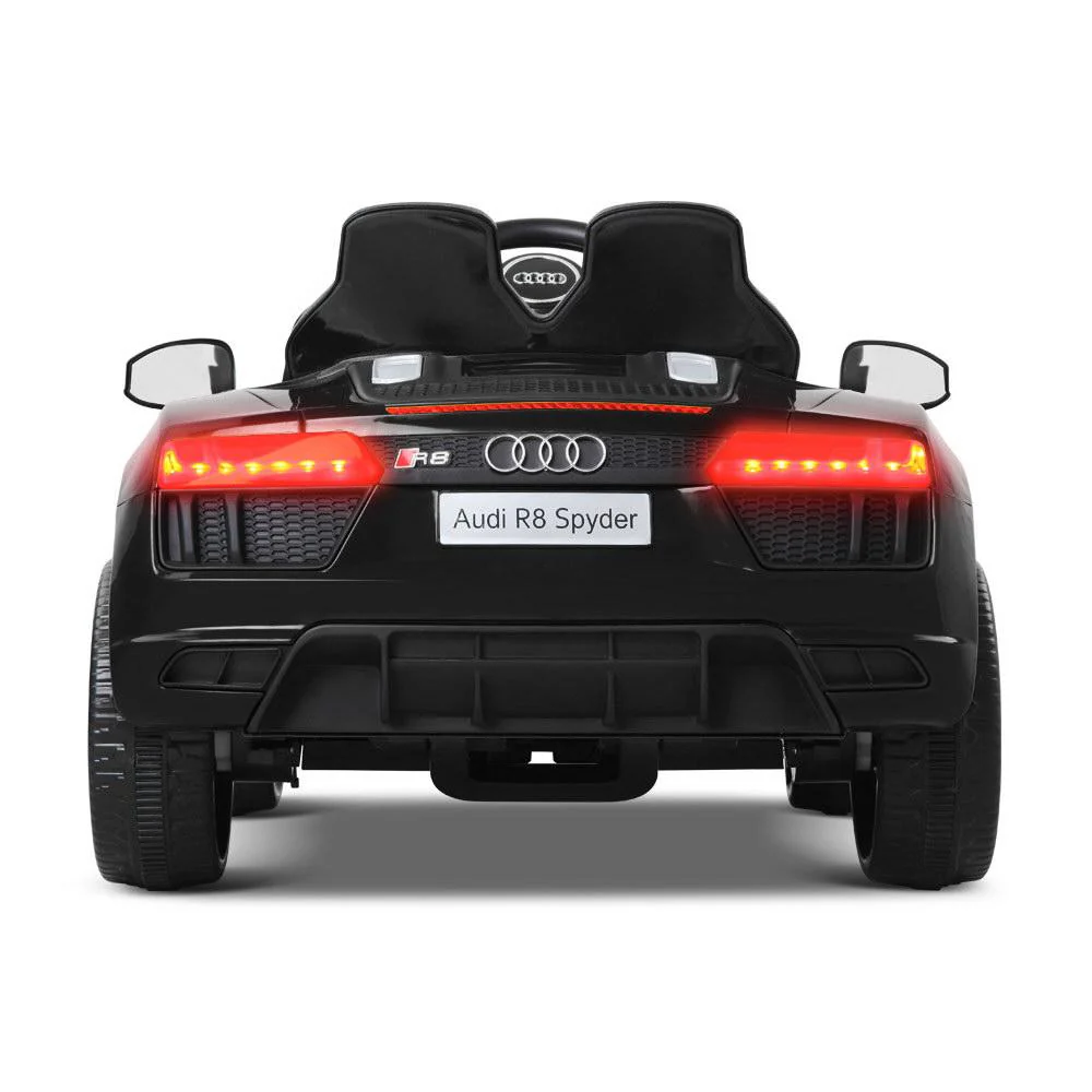 Kids Ride on Car Audi R8 Licensed Sports Electric Toy Cars - Black - Nurns