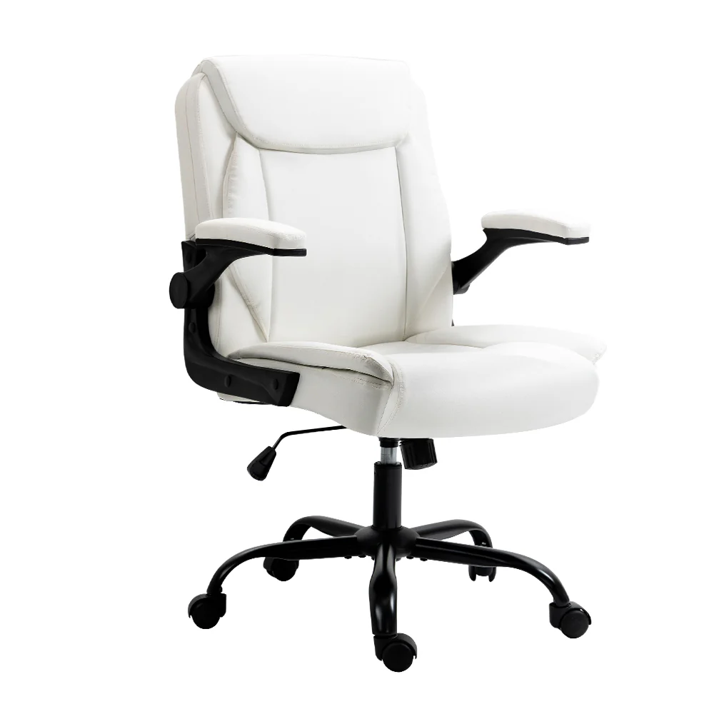 Artiss Executive Office Chair Mid Back White - Nurns