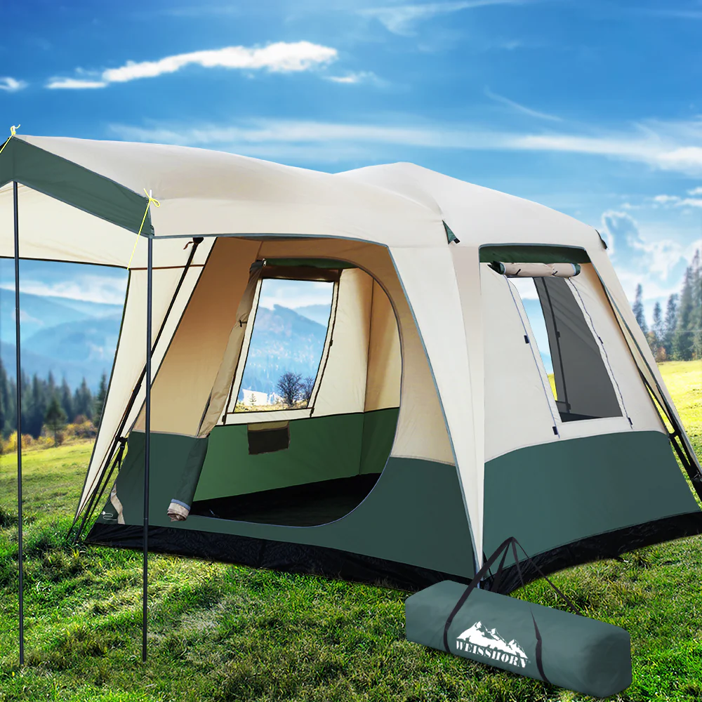 Instant Up Camping Tent 4 Person Pop up Tents Family Hiking Dome Camp - Nurns