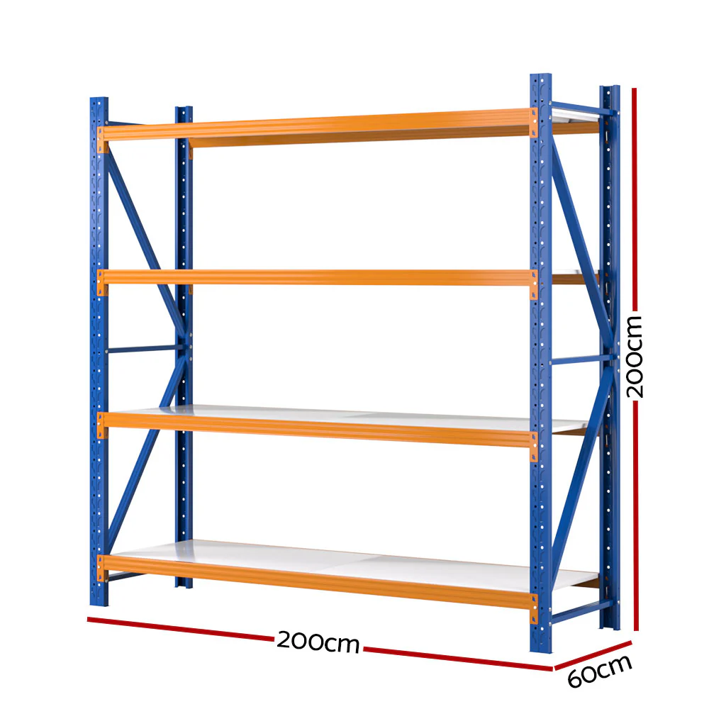 Giantz 2Mx2M Garage Shelving Warehouse Rack Pallet Racking Storage Shelf Blue - Nurns