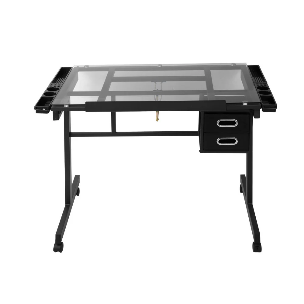 Artiss Drawing Desk Drafting Table Black - Nurns