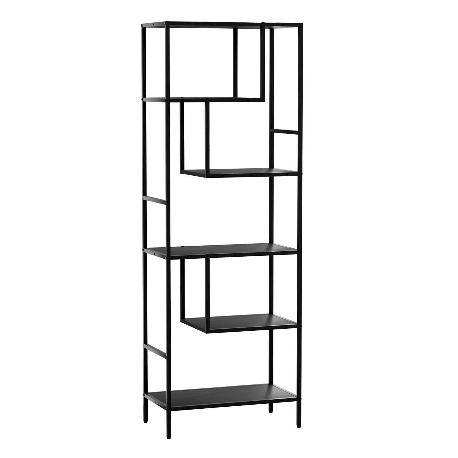 Artiss Bookshelf 5 Tiers Rhys Black - Nurns