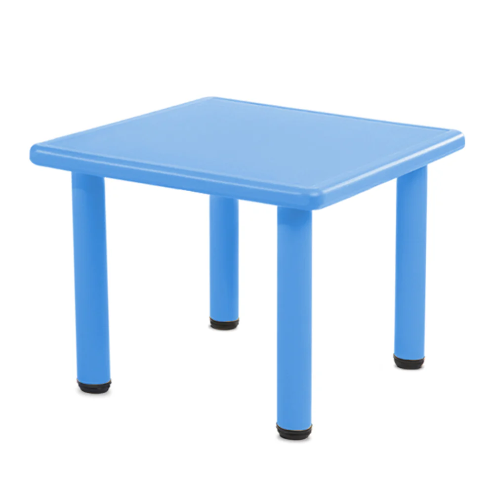 Perryn Kids Table 60x60cm Children Painting Activity Study Dining Playing Desk Table - Blue - Nurns