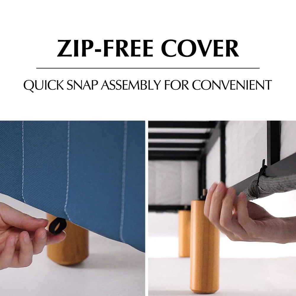 Vera Ensemble Bed Base Mattress Foundation with Metal Stats - Dark Grey Single - Nurns