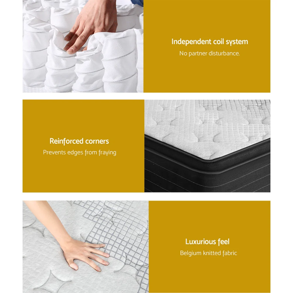 Luella 32cm Mattress Extra Firm Pocket Spring Foam - Queen - Nurns