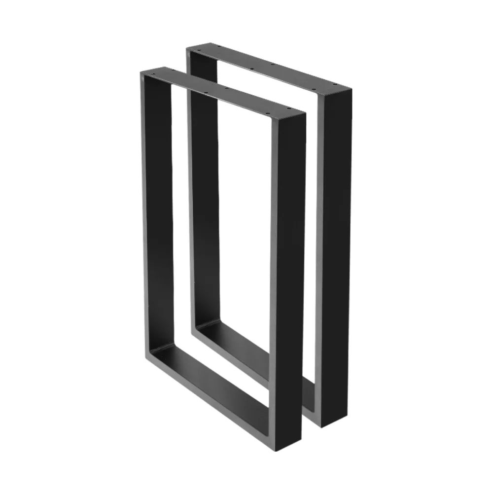 Set of 2 Coffee Dining Steel Table Legs 71x50cm Industrial Vintage Bench Metal Box - Nurns