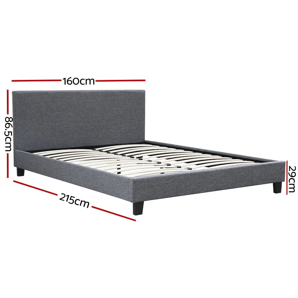 Saturn Bed & Mattress Package - Grey Queen - Nurns