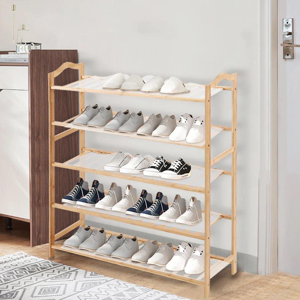 Levede Shoe Rack Bamboo Storage Wooden - Nurns