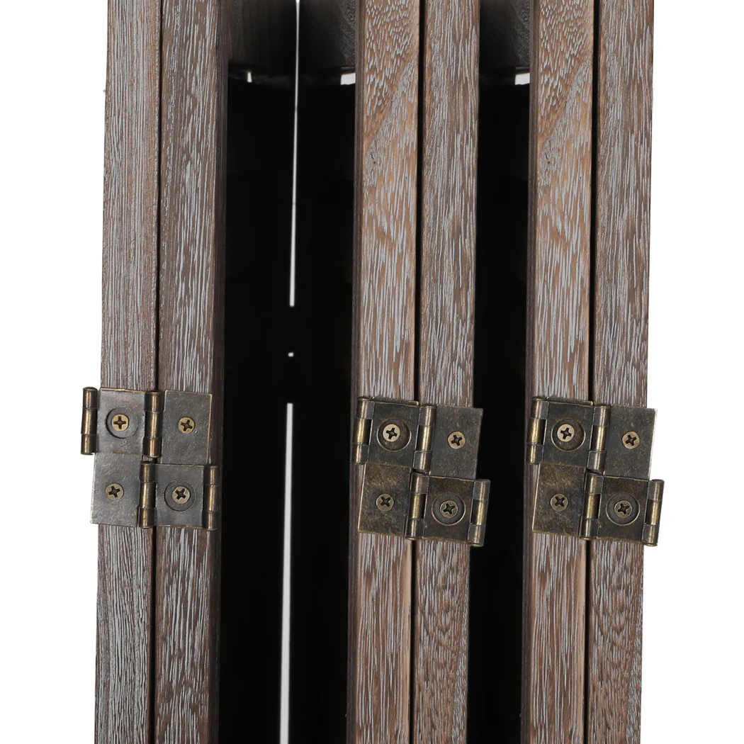 6 Panel Partition Room Divider - Brown - Nurns