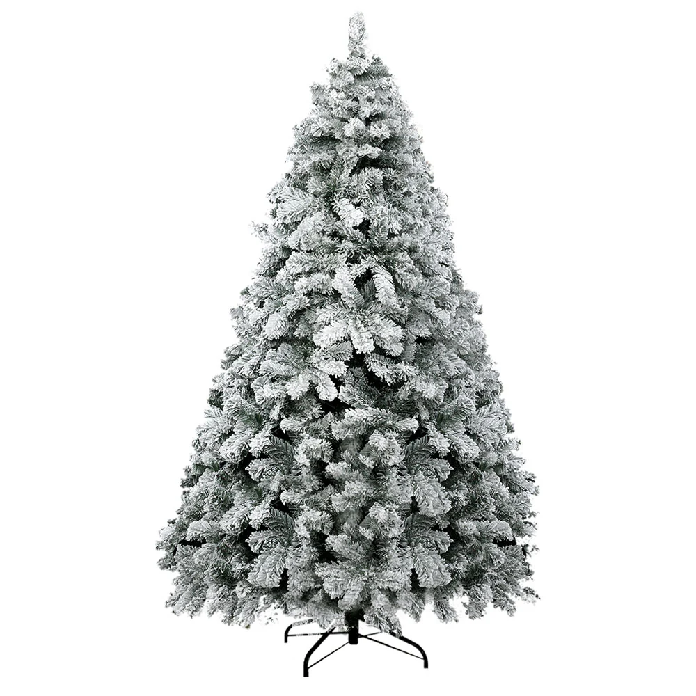 6ft 1.8m 468 Tips Christmas Tree Snow Flocked Xmas Tree Decorations - Nurns