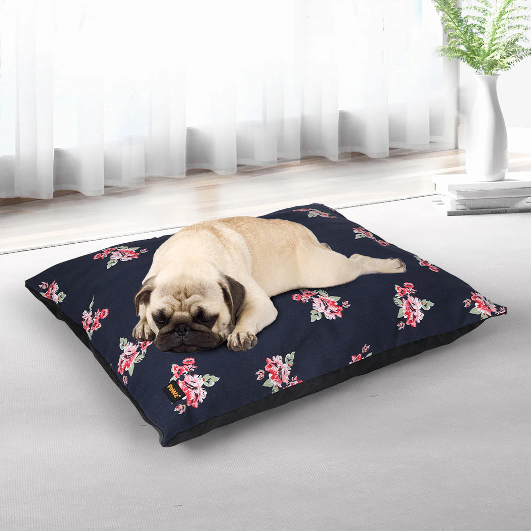 MEDIUM Dog Beds Calming Pet Washable - Navy - Nurns