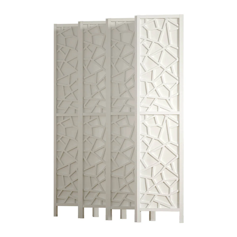 8 Panel Room Divider Screen 325x170cm - White - Nurns