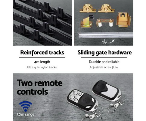 Electric Sliding Gate Opener 1200KG With Hardware Kit 4M Rail - Nurns
