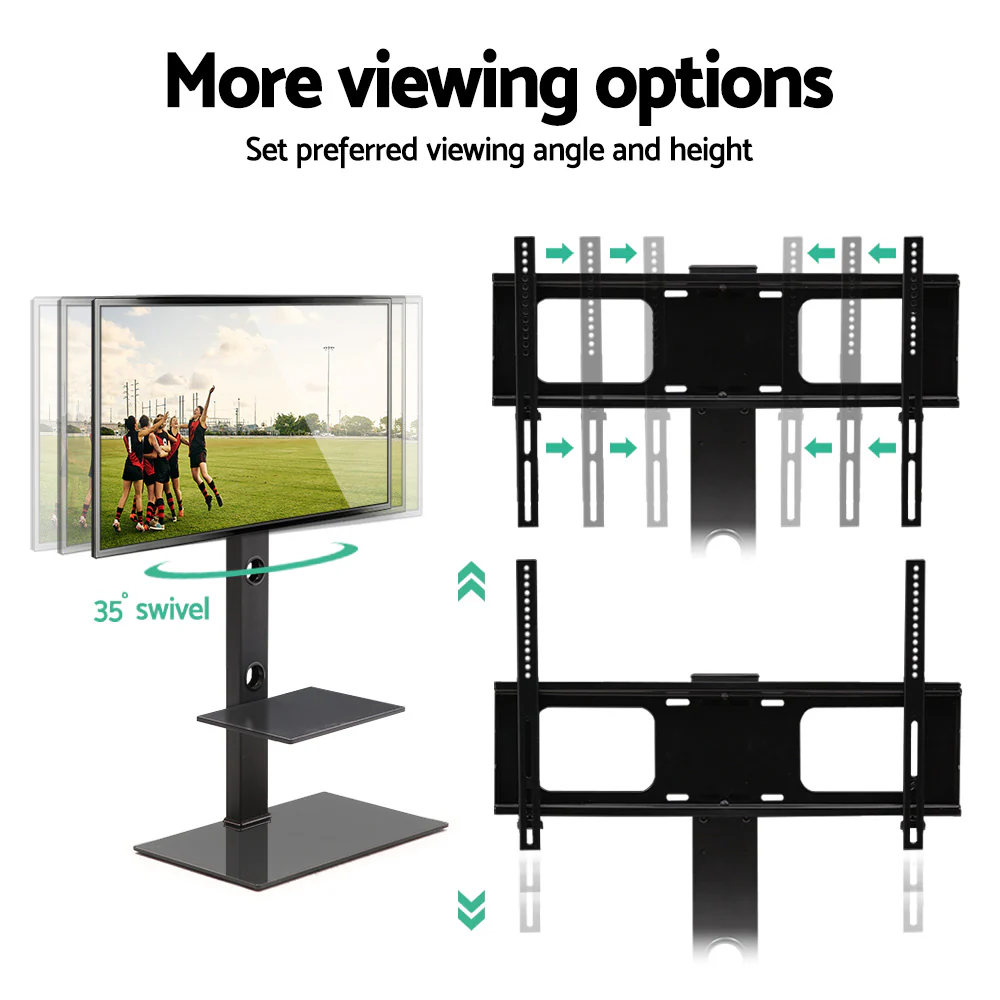 Floor TV Stand with Bracket Shelf Mount - Nurns