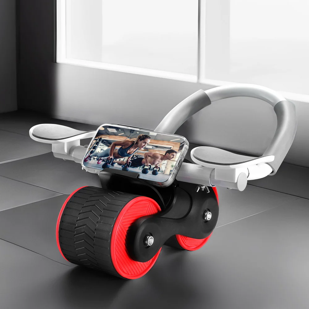 Everfit Ab Roller Automatic Rebound Abdominal Wheel with Knee Pad Home Gym Sport - Nurns