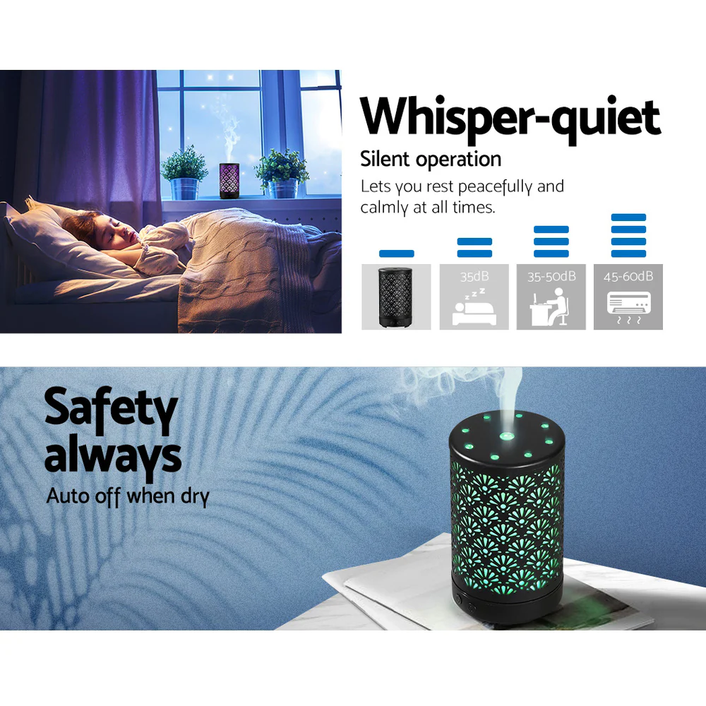 Aroma Diffuser Aromatherapy Black 100ml - Nurns