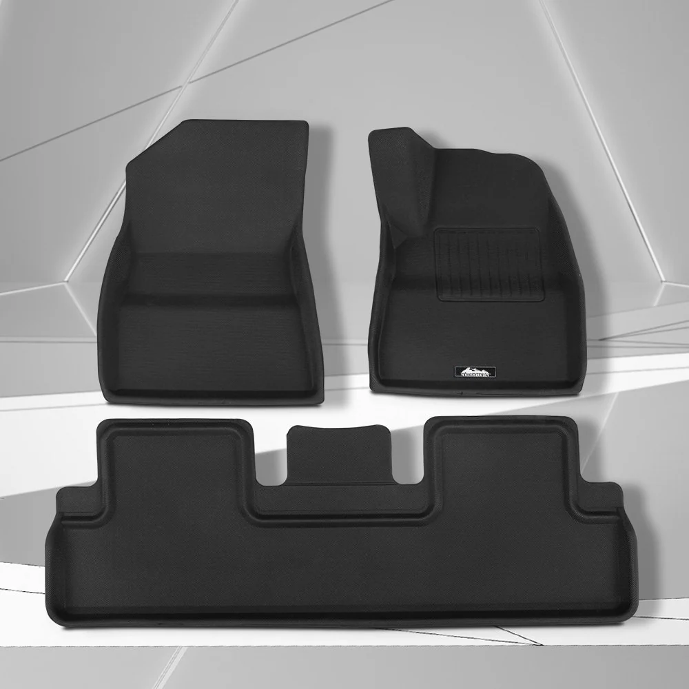 Car Rubber Floor Mats Compatible for Tesla Model 3 Front Rear - Nurns