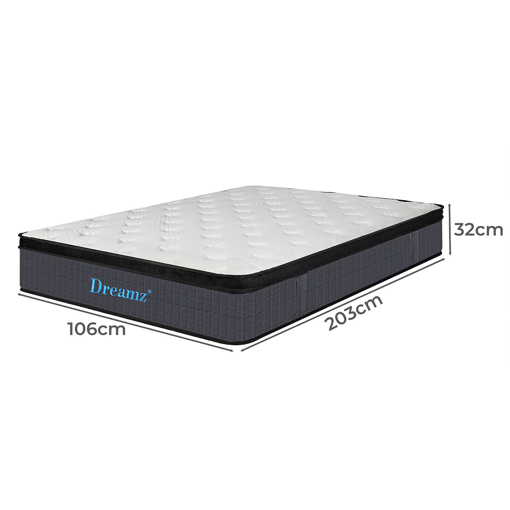 Besiana 32cm Mattress Spring Premium Top Foam Medium Firm - King Single - Nurns