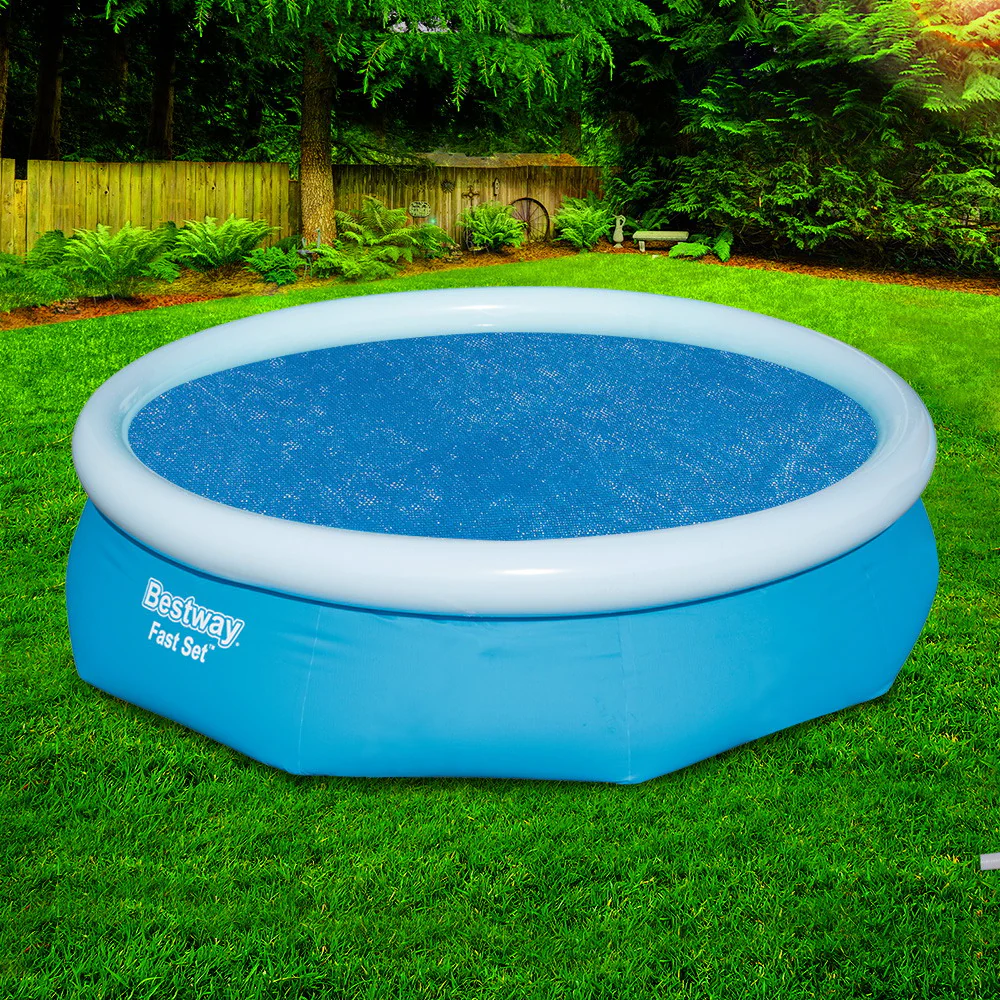 Factory Buys Pool Cover Fits 3.05m/10ft Round Swimming Pool PVC Blanket 2.89m - Nurns