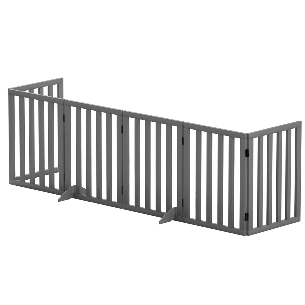 Dog Playpen Enclosure 6 Panel Pet Fence Wooden Play Pen - Nurns