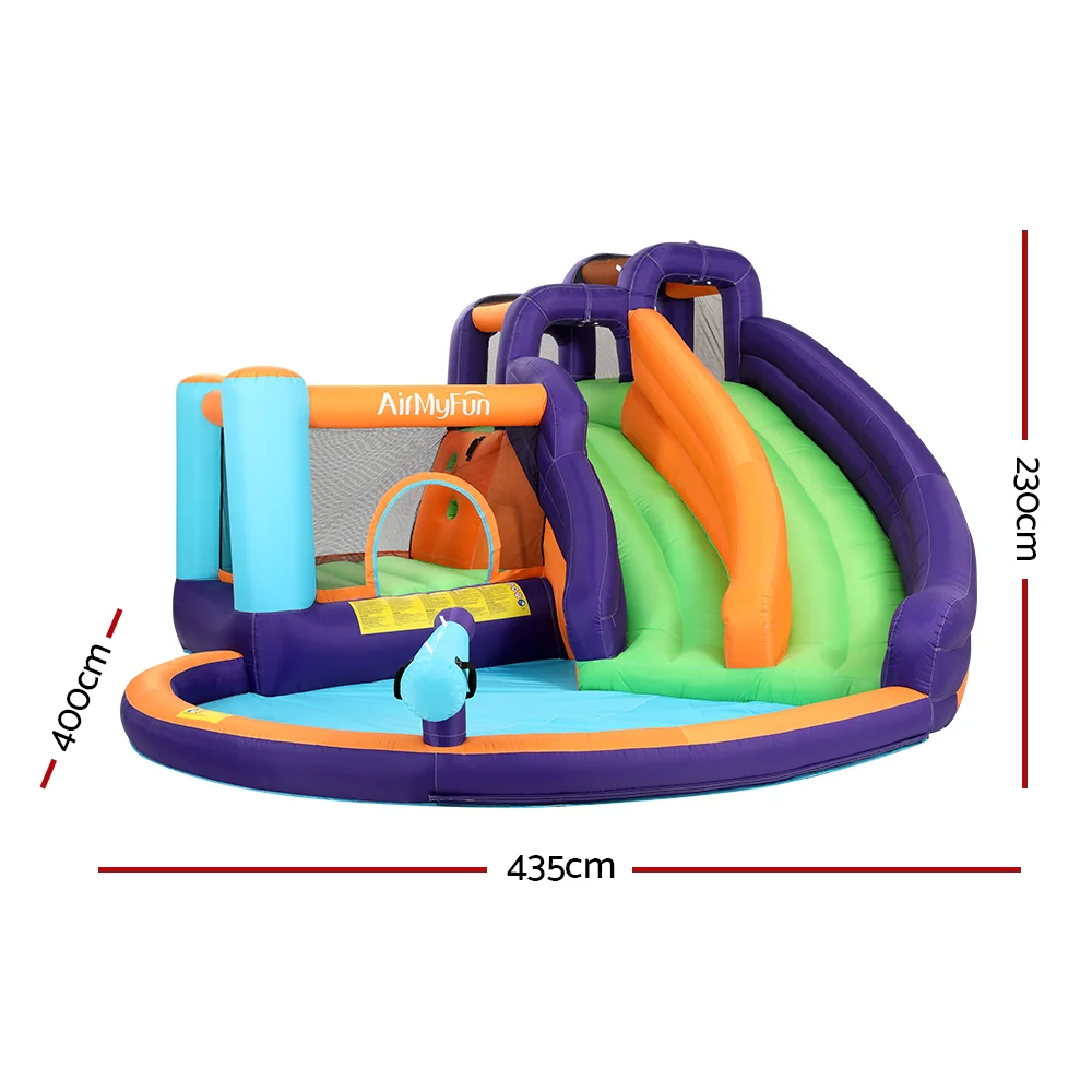 AirMyFun Inflatable Water Slide Kids Jumping Trampoline Castle Double Slide - Nurns