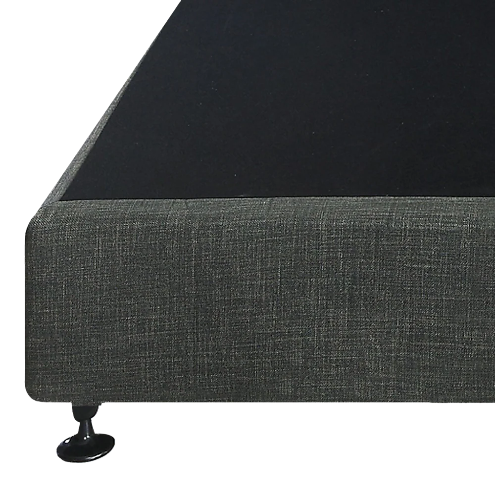 Aisha Ensemble Bed Base Linen Fabric - Graphite King Single - Nurns