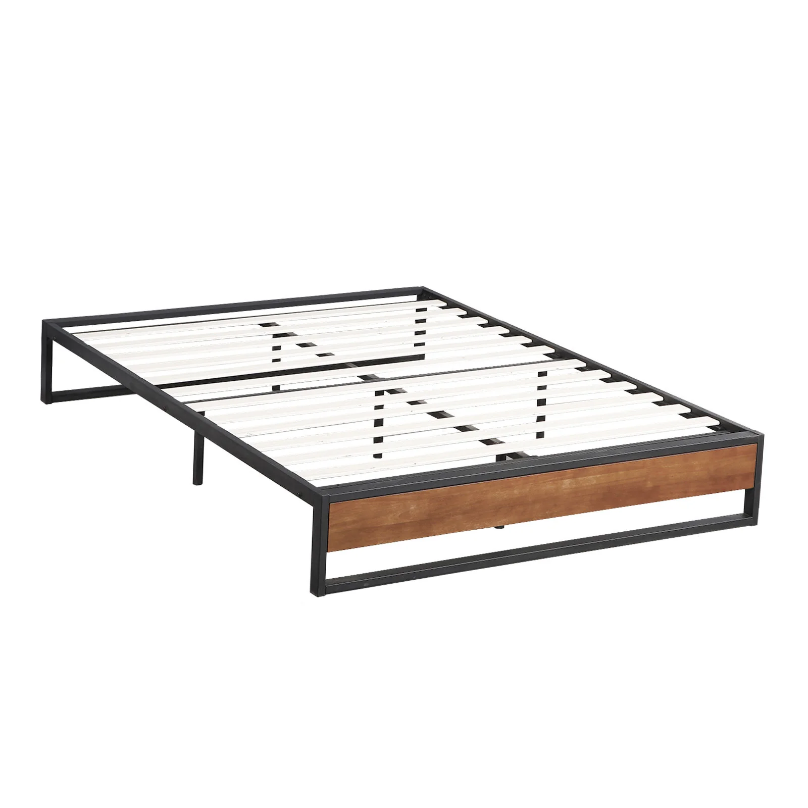 Blake Metal And Wood Bed Base - King - Nurns