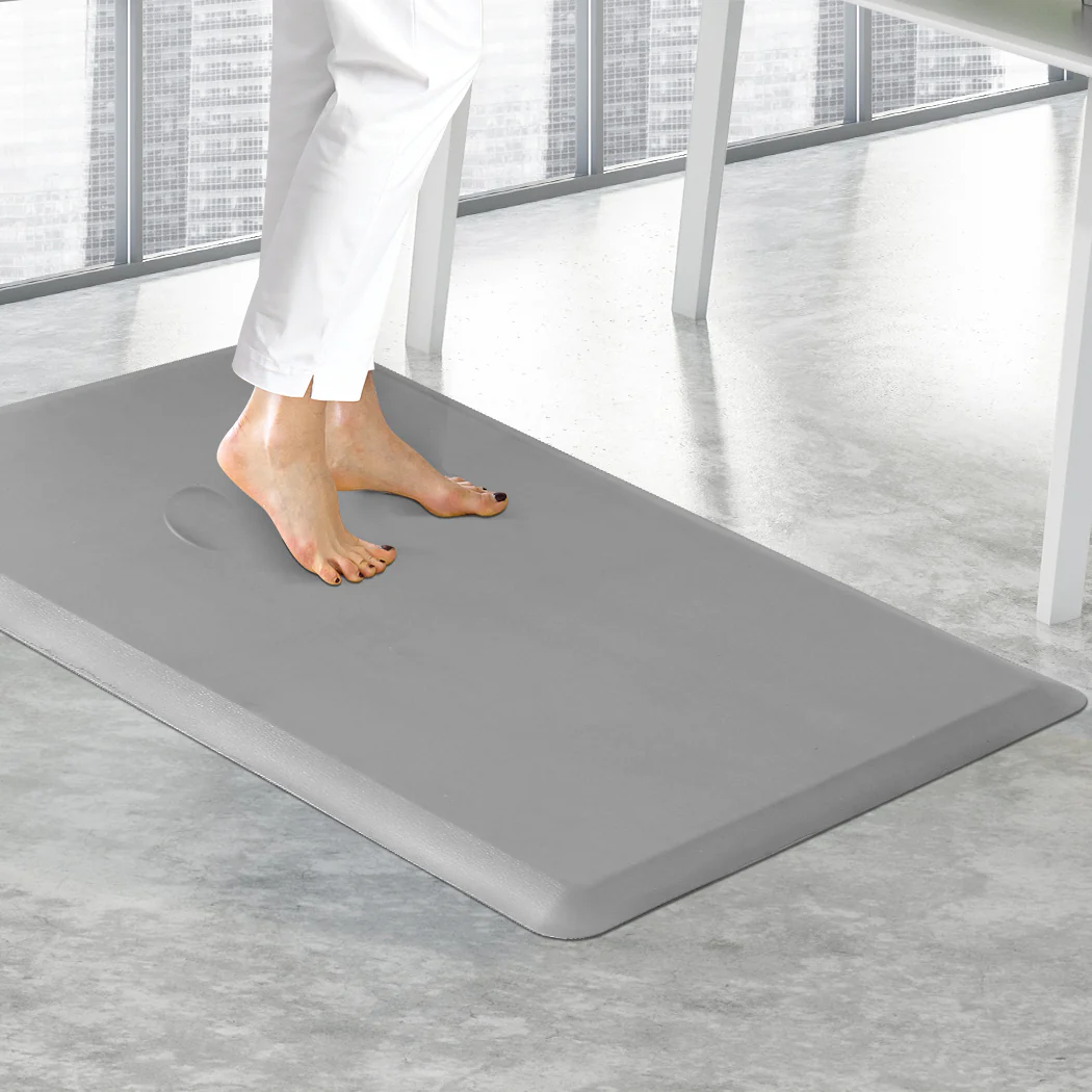 Hassan 50x80 Anti-Fatigue Standing Mat Desk Rug Kitchen Home Office Foam - Grey - Nurns