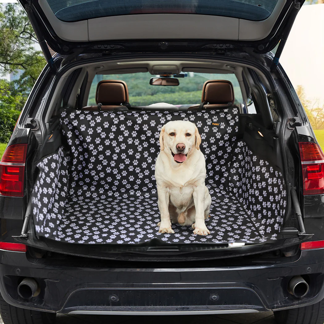 Pet Boot Car Seat Cover Hammock Nonslip Dog Puppy Cat Waterproof Rear Large Black - Nurns