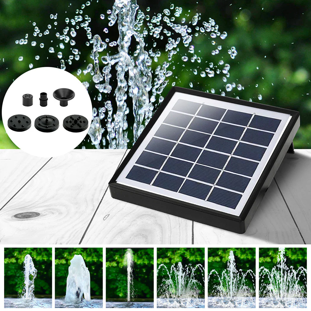 Solar Fountain Water Pump Kit Pond Pool Submersible Outdoor Garden 1.5W - Nurns