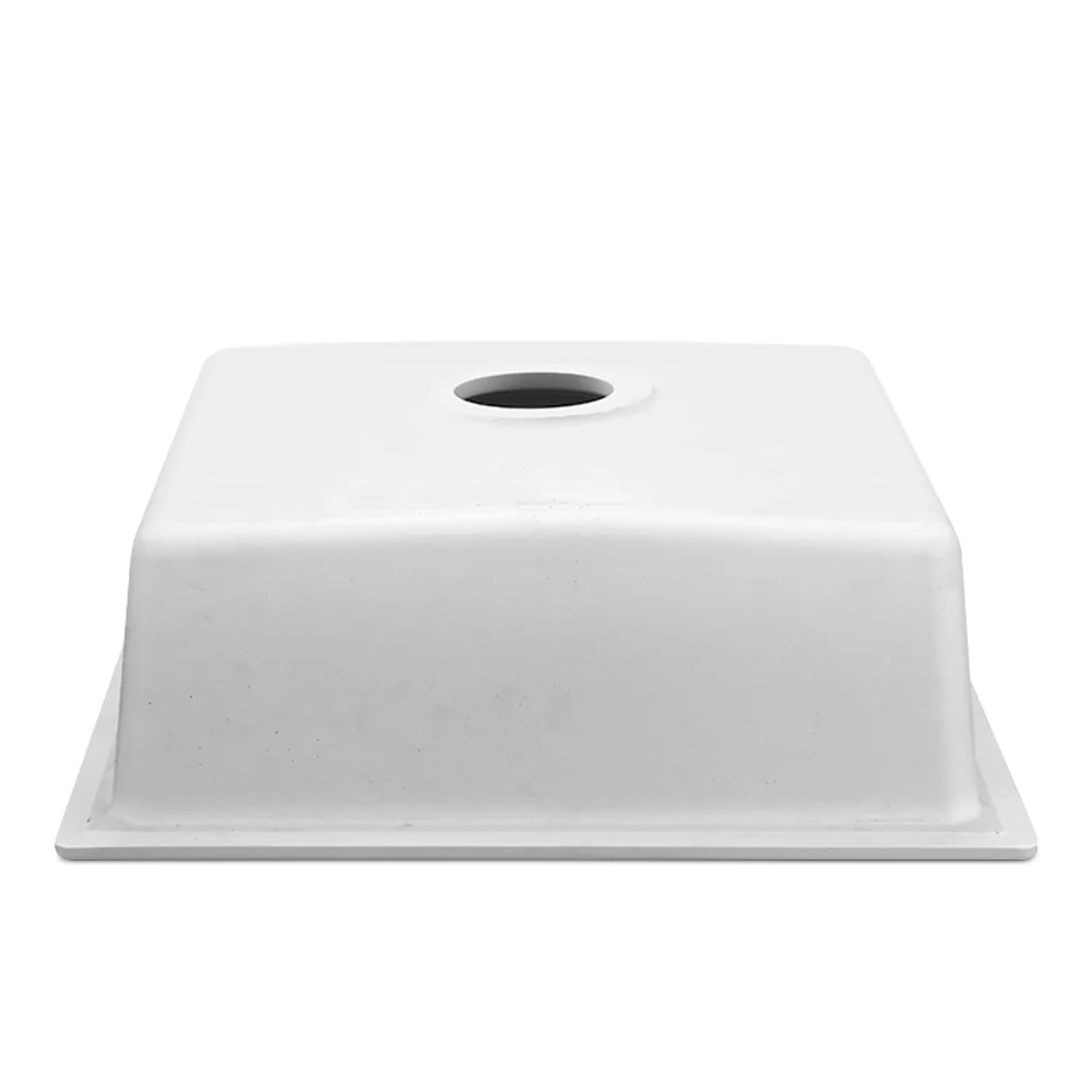 Stone Kitchen Sink 450X450MM Granite Under/Topmount Basin Bowl Laundry White - Nurns